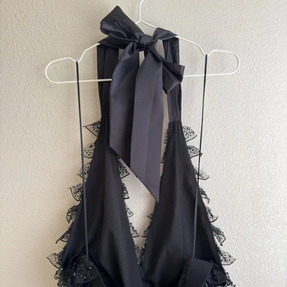 LOVESHACKFANCY Callaia Dress in Black - Picture 8 of 13